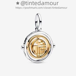 Pandora Two-tone Fú Spinning Dangle Charm|Two-tone